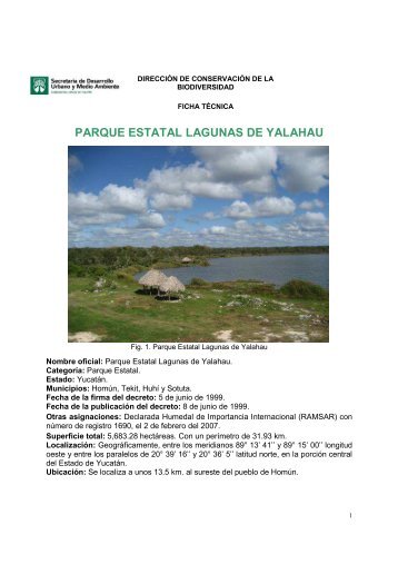 parque estatal lagunas de yalahau - Secretaría de Desarrollo ...
