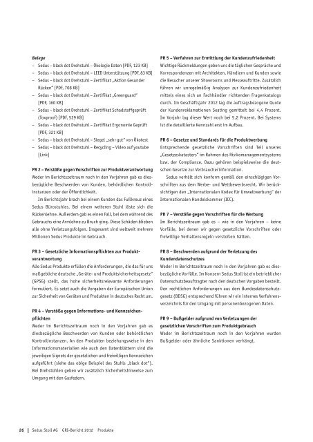 GRI-Bericht 2012 (pdf) - Sedus