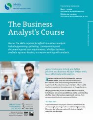 The Business Analyst's Course - Schulich Executive Education ...