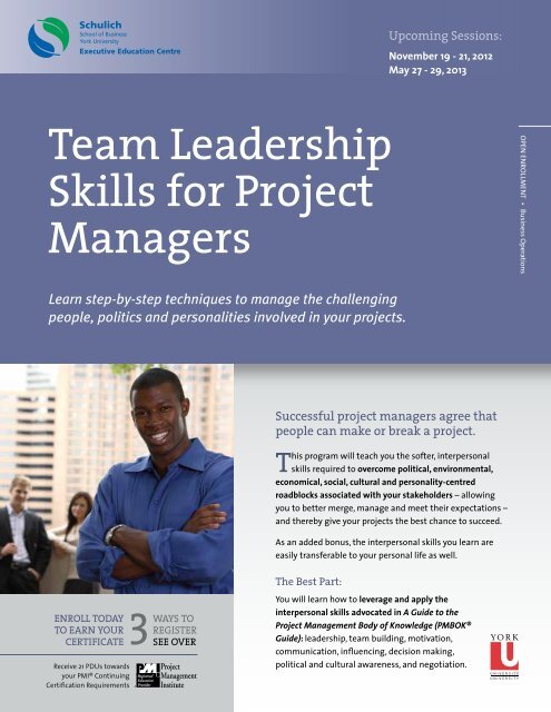 Team Leadership Skills for Project Managers - Schulich Executive ...