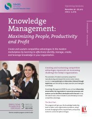 Knowledge Management: - Schulich Executive Education Centre ...