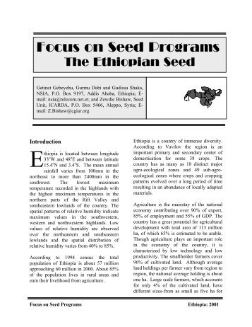 The Ethiopian seed industry - SeedQuest