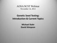 Download the Genetic Seed Testing Introduction Presentation