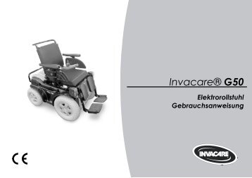 Invacare G50 Elektrorollstuhl Gebrauchsanweisung - bei Seeger24.de