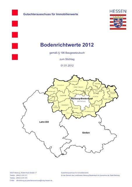 Bodenrichtwerte 2012 - Fronhausen