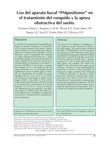 en el tratamiento del ronquido y la apnea obstructiva del ... - SciELO