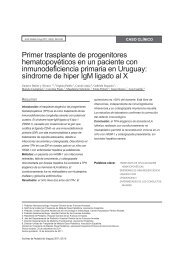 Primer trasplante de progenitores hematopoyÃ©ticos en un ... - SciELO