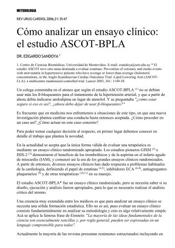 CÃ³mo analizar un ensayo clÃ­nico: el estudio ASCOT-BPLA - SciELO