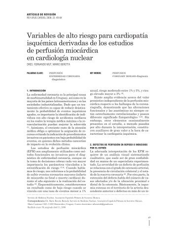 Variables de alto riesgo para cardiopatÃ­a isquÃ©mica ... - SciELO