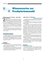 Wissenswertes zur Presbyteriumswahl - Seelscheid.de