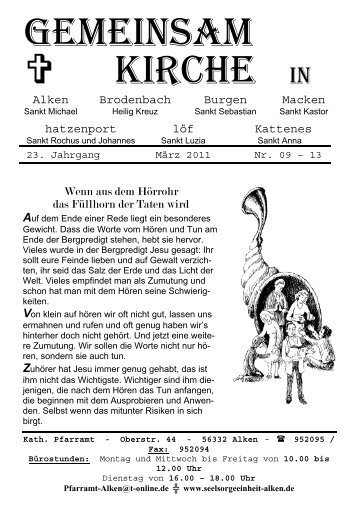 Pfarrbrief 2011-03.pdf - Seelsorgeeinheit Alken