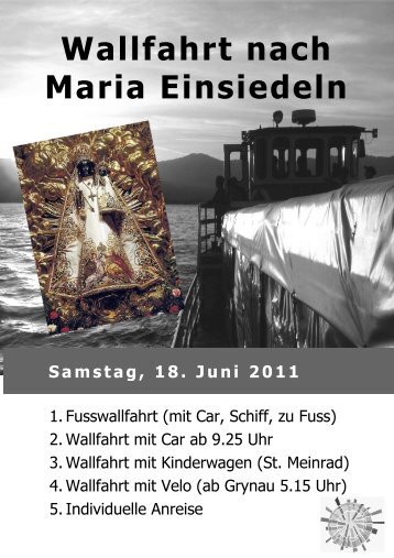 Wallfahrt nach Maria Einsiedeln - Seelsorgeeinheit Obersee