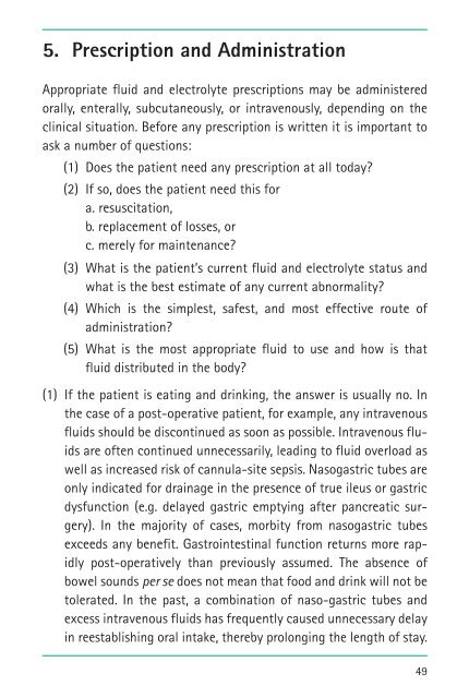 Basic Concepts of Fluid and Electrolyte Therapy