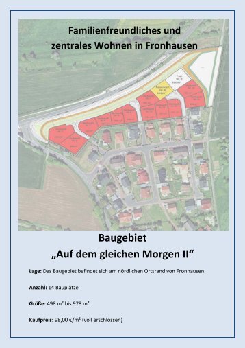Baugebiet „Auf dem gleichen Morgen II“ - Fronhausen