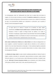 recomendaciones nutricionales para pacientes con anticoagulantes ...