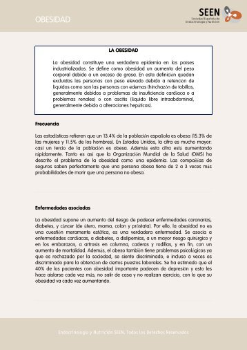 obesidad - Sociedad Española de Endocrinología y Nutrición (SEEN)