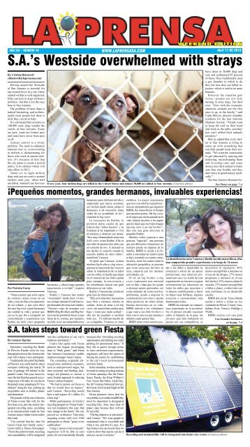 SA's Westside overwhelmed with strays - La Prensa De San Antonio