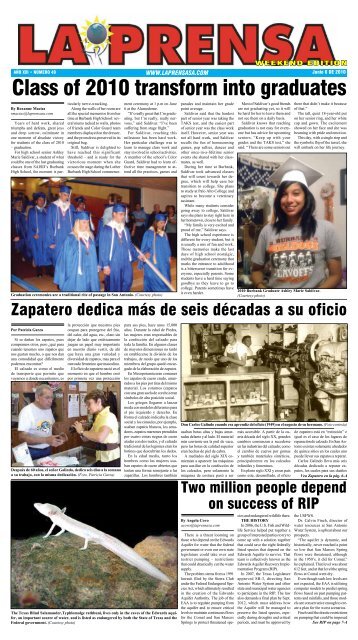 Class of 2010 transform into graduates - La Prensa De San Antonio