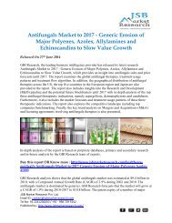 Antifungals Market to 2017 - Generic Erosion of Major Polyenes, Azoles, Allylamines and Echinocandins to Slow Value Growth