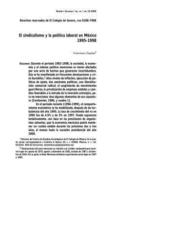 El sindicalismo y la política laboral en México