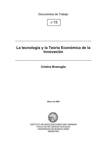 La tecnología y la Teoría Económica de la Innovación