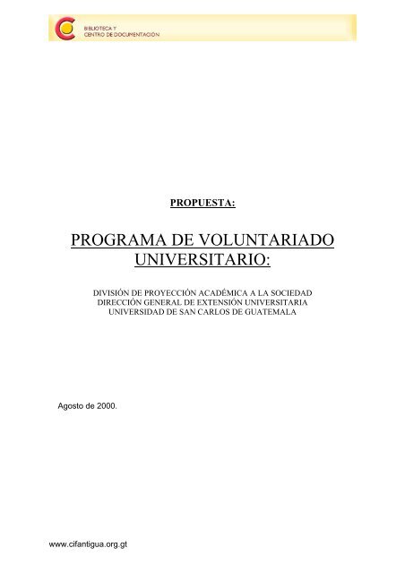 CURSO COOPERACIÓN SOCIAL Y VOLUNTARIADO: EL ...