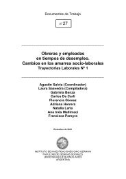 Obreras y empleadas en tiempos de desempleo. Cambios en los ...