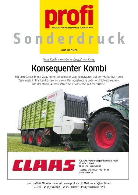 PDF "profi Sonderdruck CARGOS" - Claas