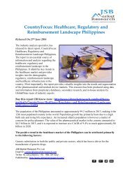 CountryFocus: Healthcare, Regulatory and Reimbursement Landscape Philippines