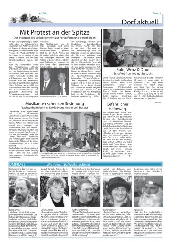 richten Dorf aktuell - Dorfzeitung Seeshaupt