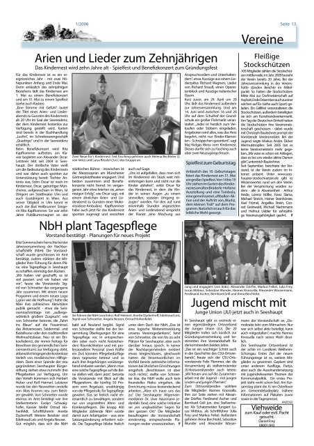 Vereine - Dorfzeitung Seeshaupt