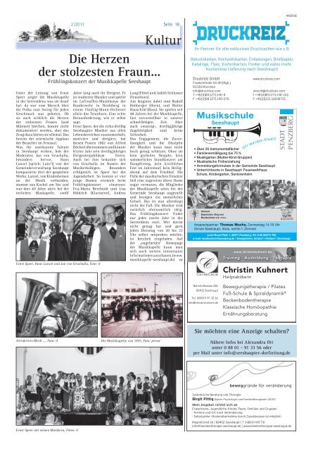 Kultur - Dorfzeitung Seeshaupt