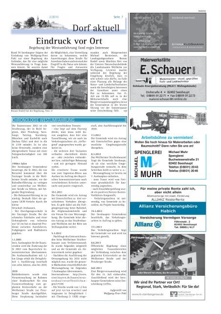 Dorf aktuell - Dorfzeitung Seeshaupt