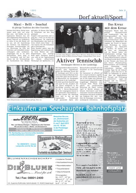 ausgabe 01_2013_versionEND.indd - Dorfzeitung Seeshaupt