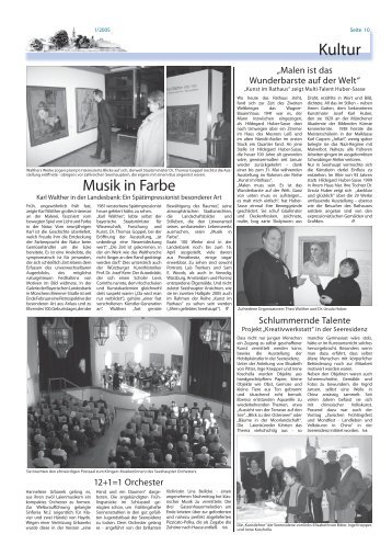 Kultur - Dorfzeitung Seeshaupt