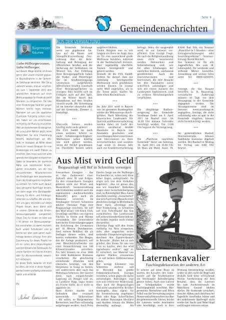 Gemeindenachrichten - Dorfzeitung Seeshaupt