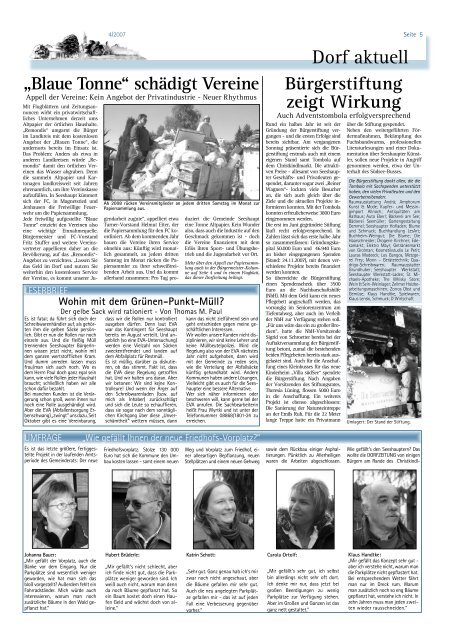 Richten Dorf Aktuell Dorfzeitung Seeshaupt