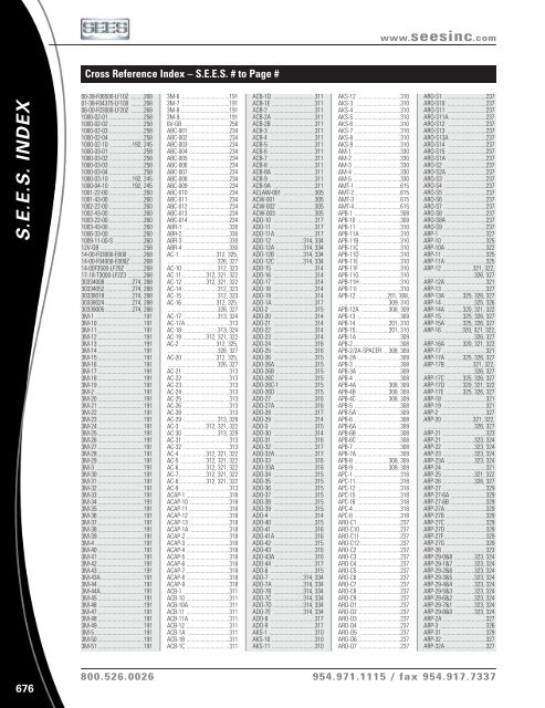 SEES Part Number Index - SEES Inc.