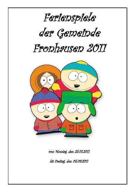 Ferienspiele der Gemeinde Fronhausen 2011