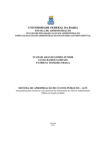 universidade federal da bahia - Secretaria da Fazenda do Estado ...