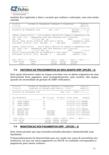 CARTILHA PARA EMISSÃO DA DIRF NO ESTADO DA ... - Sefaz BA