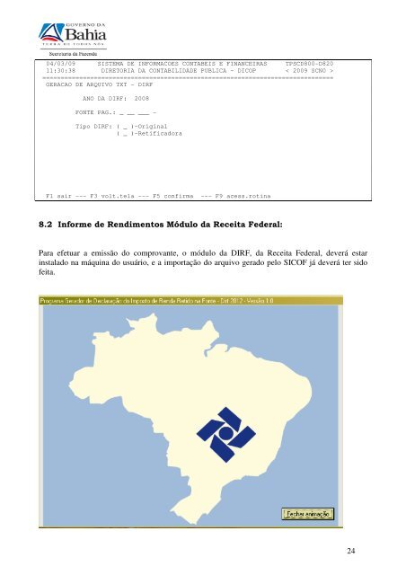 CARTILHA PARA EMISSÃO DA DIRF NO ESTADO DA ... - Sefaz BA