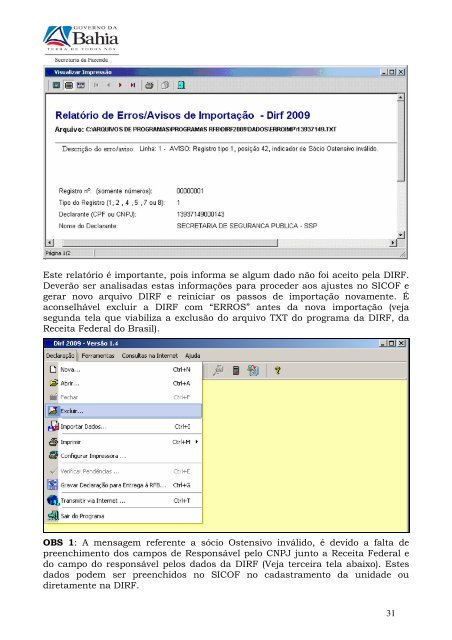 CARTILHA PARA EMISSÃO DA DIRF NO ESTADO DA ... - Sefaz BA