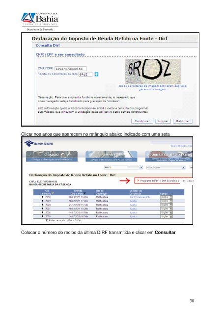 CARTILHA PARA EMISSÃO DA DIRF NO ESTADO DA ... - Sefaz BA