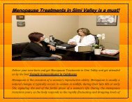 Menopause Treatments in Simi Valley is a must!