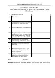 Scrap Metal application form - Sefton Council