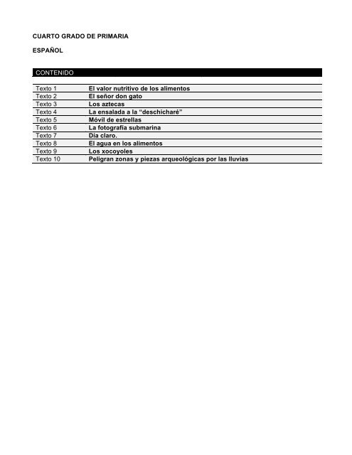 4ÂºEspaÃ±olPrimaria - Inicio