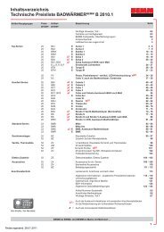 Inhaltsverzeichnis Technische Preisliste ... - CK-Heiztechnik