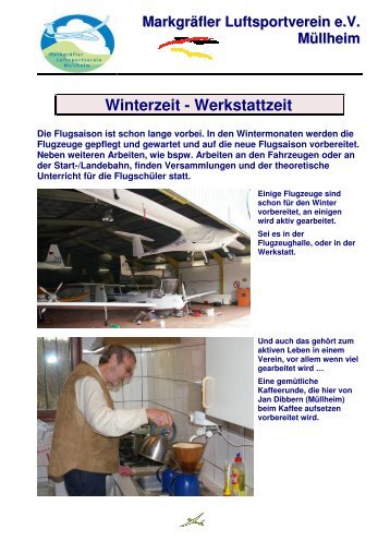 Winterzeit - Werkstattzeit - Segelflug.de