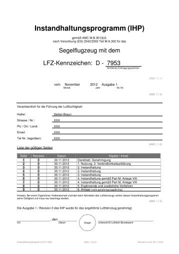 Instandhaltungsprogramm (IHP) - Segelflug.de
